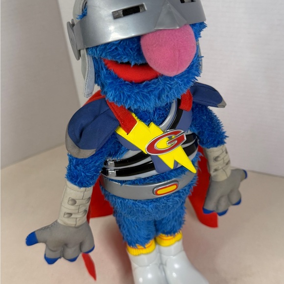 Toys | Vtg Sesame Street Super Grover Plush Figure 16 Toy W Cape Armor ...